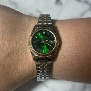 Westclox Women's Green Dial Gold Watch